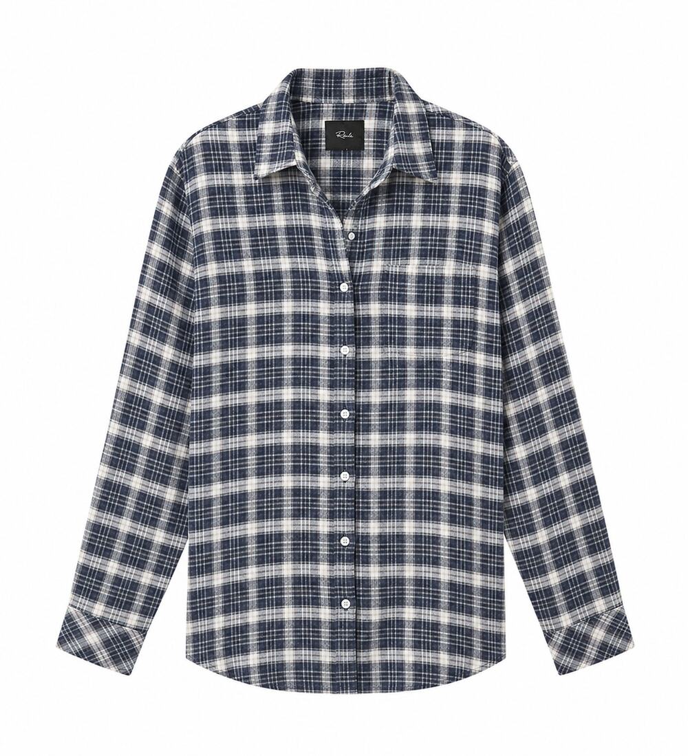 Rails Blue & White Plaid Long Sleeve Button Down Shirt Size XL